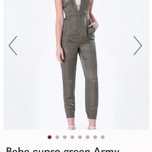 Bebe cupro green Army jumpsuit size S